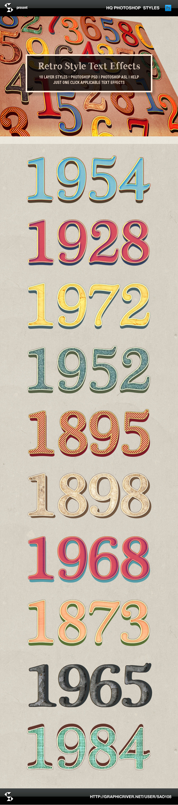 GraphicRiver Retro Style Text Effects 10672786 GraphicRiver Retro Style Text Effects 10672786