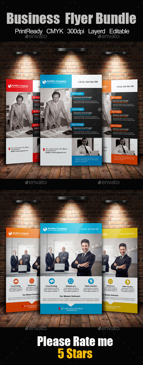 GraphicRiver A4 Business Flyer Template Bundle 10672964 GraphicRiver A4 Business Flyer Template Bundle 10672964