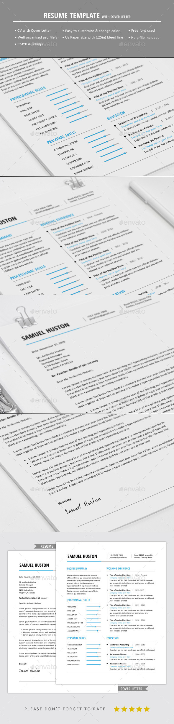 GraphicRiver Professional Resume Template 10602658 GraphicRiver Professional Resume Template 10602658