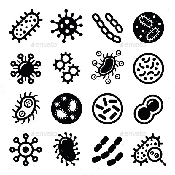 GraphicRiver Bacteria and Virus Icons Set 10673603 GraphicRiver Bacteria and Virus Icons Set 10673603