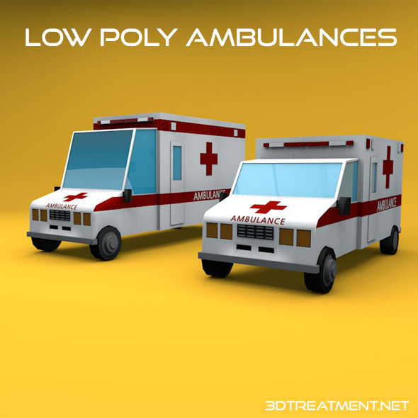 3DOcean Low Poly Ambulances 10675590 3DOcean Low Poly Ambulances 10675590