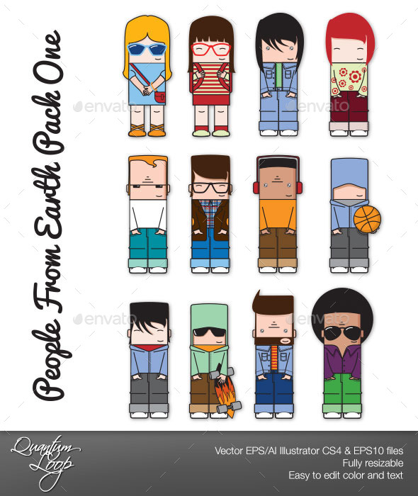 GraphicRiver People From Earth Pack One 10655660 GraphicRiver People From Earth Pack One 10655660