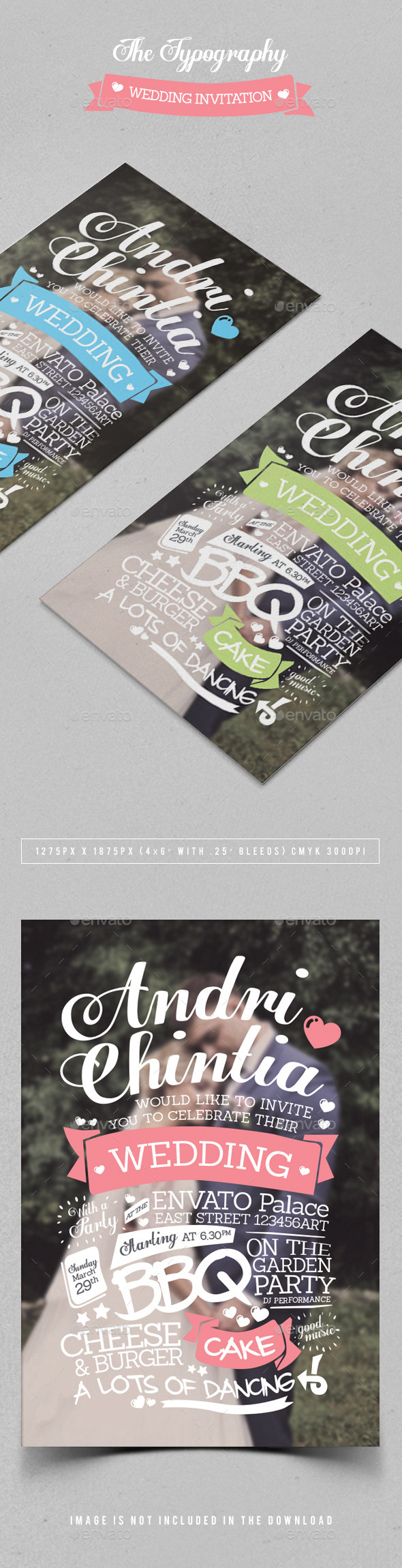 GraphicRiver The Typography Wedding Invitation 10677492 GraphicRiver The Typography Wedding Invitation 10677492