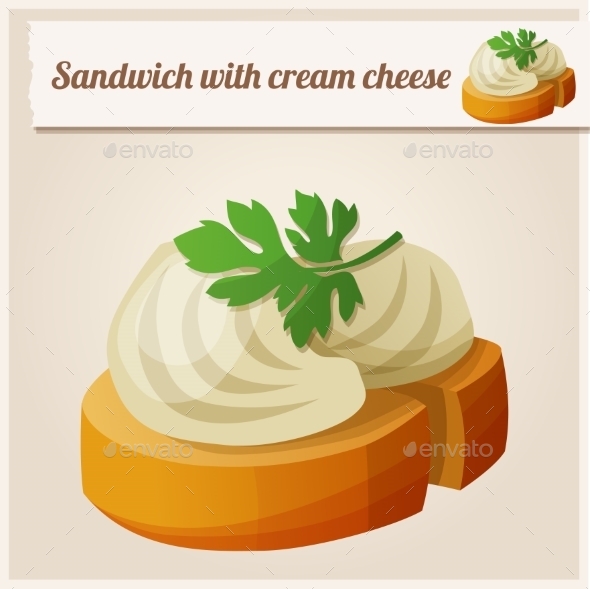 GraphicRiver Detailed Icon Sandwich with Cream Cheese 10678244 GraphicRiver Detailed Icon Sandwich with Cream Cheese 10678244