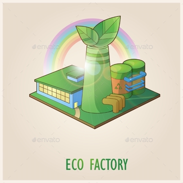 GraphicRiver Eco Factory 10678342 GraphicRiver Eco Factory 10678342