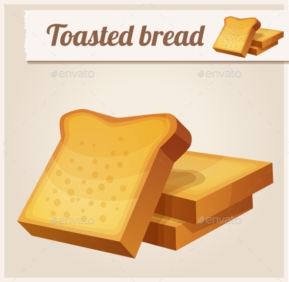 GraphicRiver Toasted Bread Detailed Vector Icon 10678371 GraphicRiver Toasted Bread Detailed Vector Icon 10678371