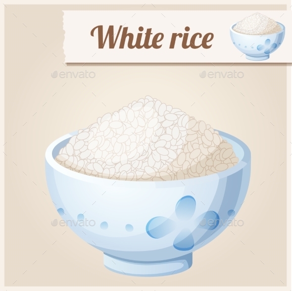 GraphicRiver Bowl of White Rice Detailed Vector Icon 10678380 GraphicRiver Bowl of White Rice Detailed Vector Icon 10678380