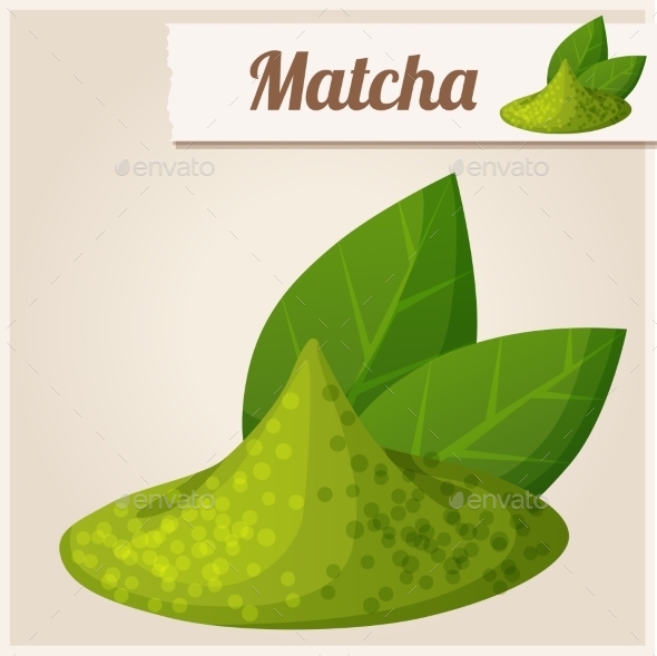 GraphicRiver Green Matcha Tea Detailed Vector Icon 10678387 GraphicRiver Green Matcha Tea Detailed Vector Icon 10678387