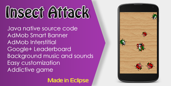 CodeCanyon Insect Attack Game with AdMob and Leaderboard 10657842 CodeCanyon Insect Attack Game with AdMob and Leaderboard 10657842