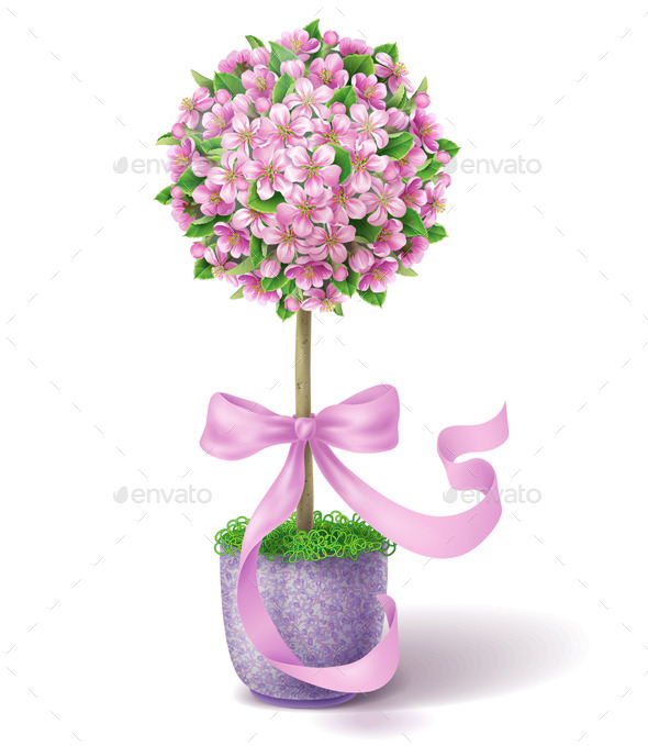 Spring Flower Topiary (Flowers & Plants)