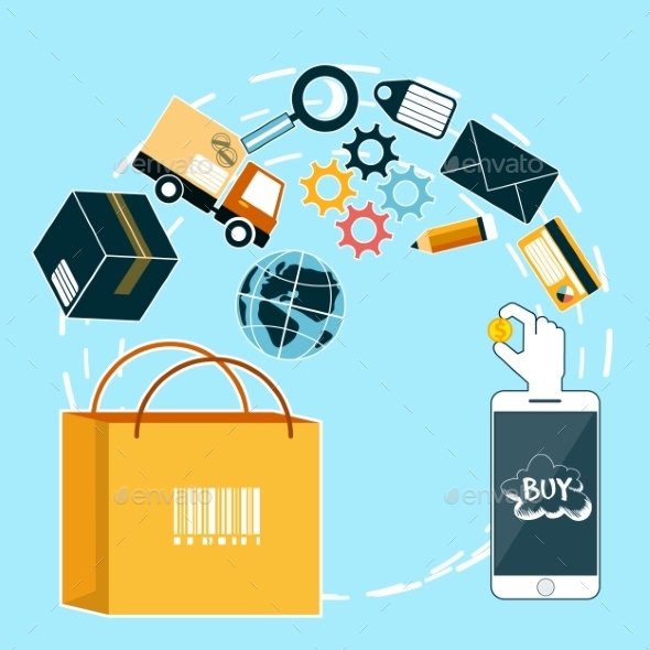 GraphicRiver Internet Shopping and Delivery 10678735 GraphicRiver Internet Shopping and Delivery 10678735