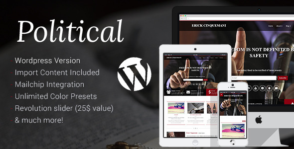 ThemeForest Political Candidate Campaign Wordpress Theme 10679290 ThemeForest Political Candidate Campaign Wordpress Theme 10679290