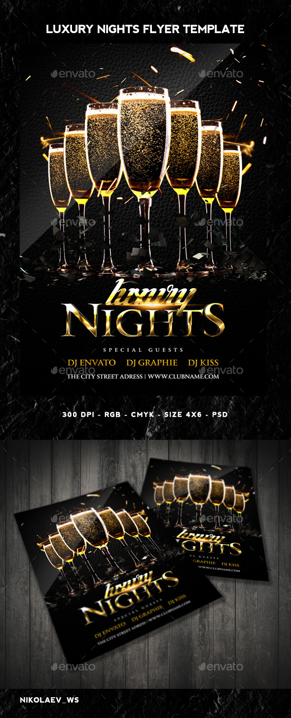GraphicRiver Luxury Nights Flyer 10679514 GraphicRiver Luxury Nights Flyer 10679514