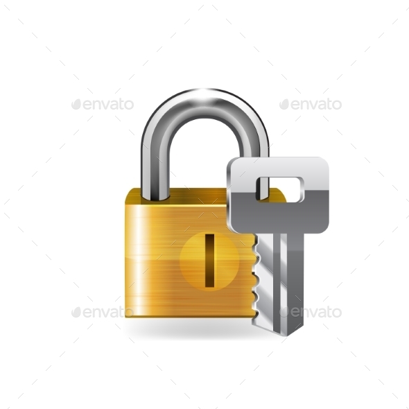 GraphicRiver Lock with Key 10679634 GraphicRiver Lock with Key 10679634