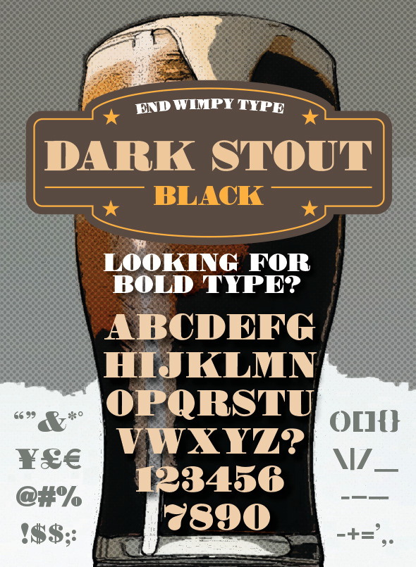GraphicRiver Dark Stout Typeface 10680109 GraphicRiver Dark Stout Typeface 10680109