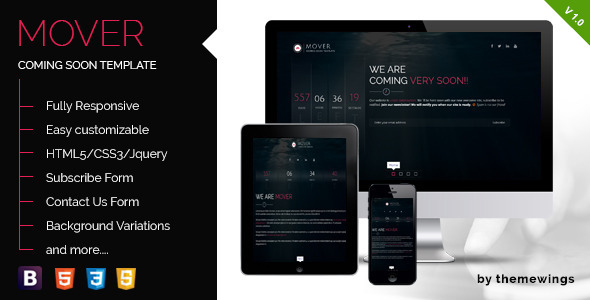 ThemeForest Mover Responsive Coming Soon Template 10606392 ThemeForest Mover Responsive Coming Soon Template 10606392