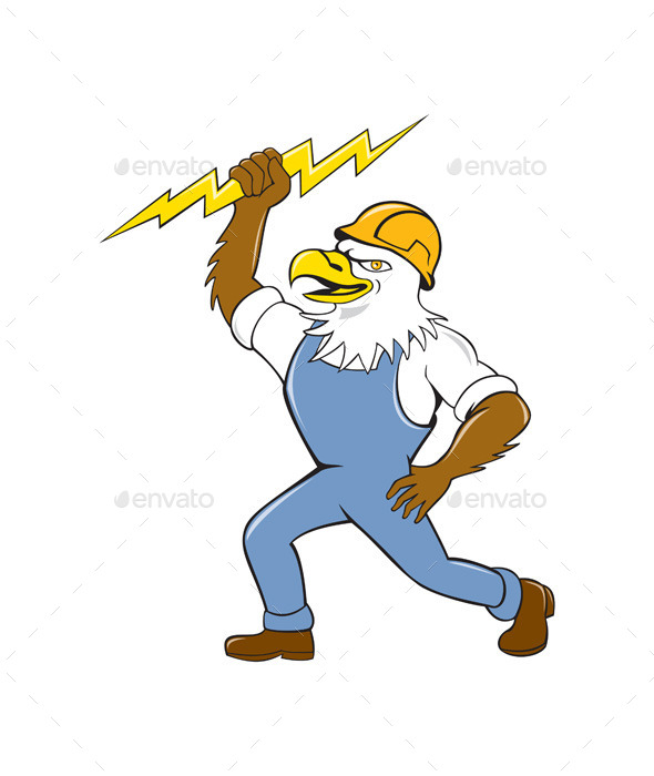 GraphicRiver Bald Eagle Electrician 10680711 GraphicRiver Bald Eagle Electrician 10680711