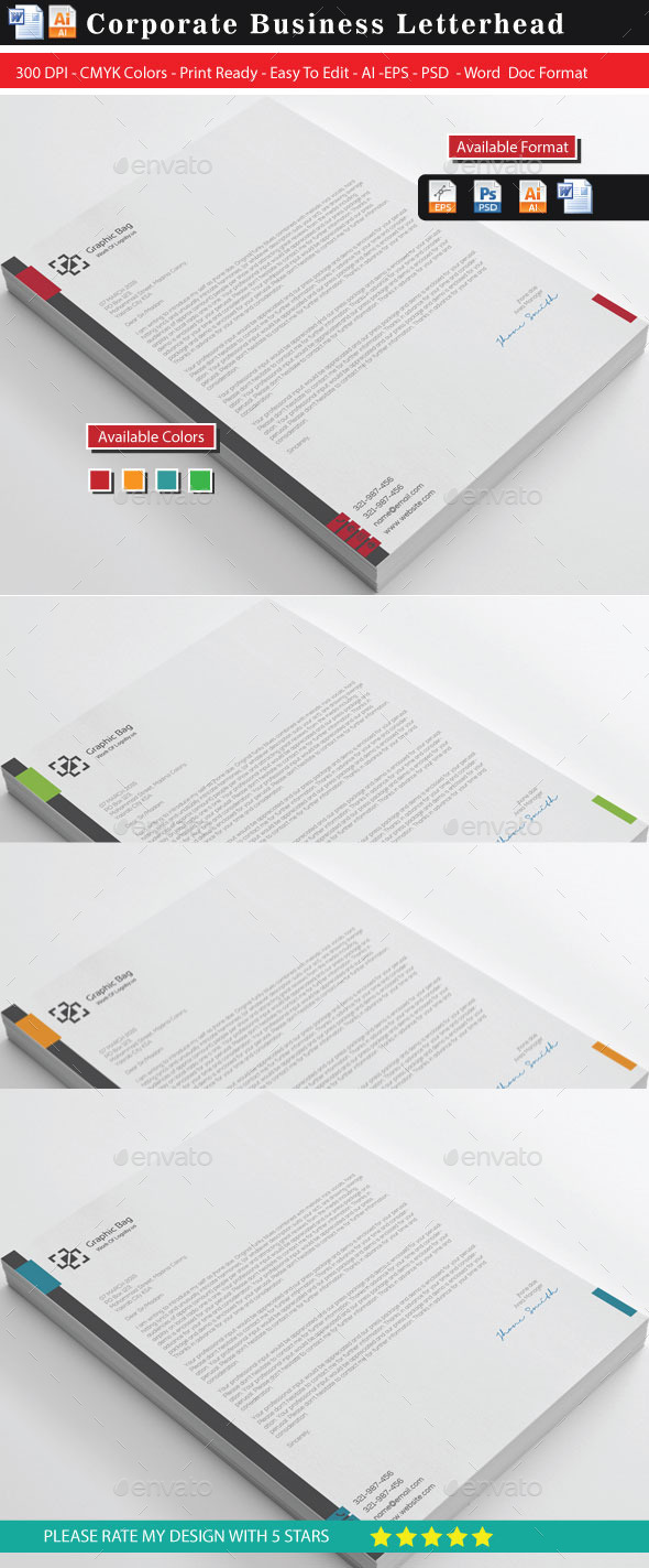 GraphicRiver Corporate Letterhead 10680752 GraphicRiver Corporate Letterhead 10680752