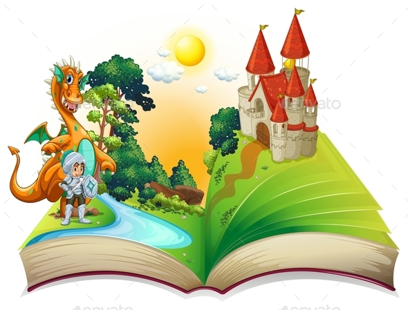 GraphicRiver Dragon and Book 10680837 GraphicRiver Dragon and Book 10680837
