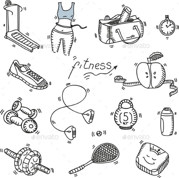 GraphicRiver Fitness and Sport Icons 10680860 GraphicRiver Fitness and Sport Icons 10680860