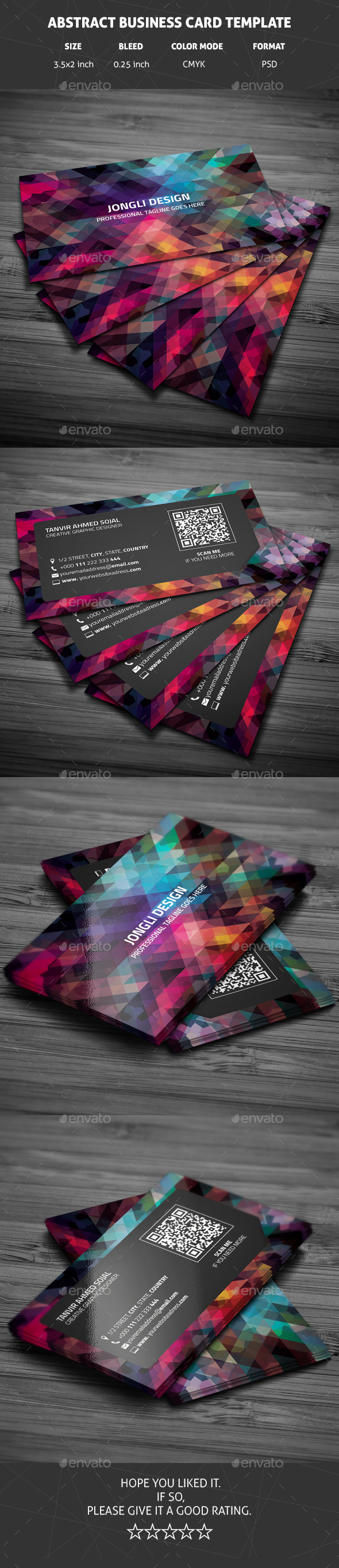 GraphicRiver Abstract Business Card Template 10681062 GraphicRiver Abstract Business Card Template 10681062
