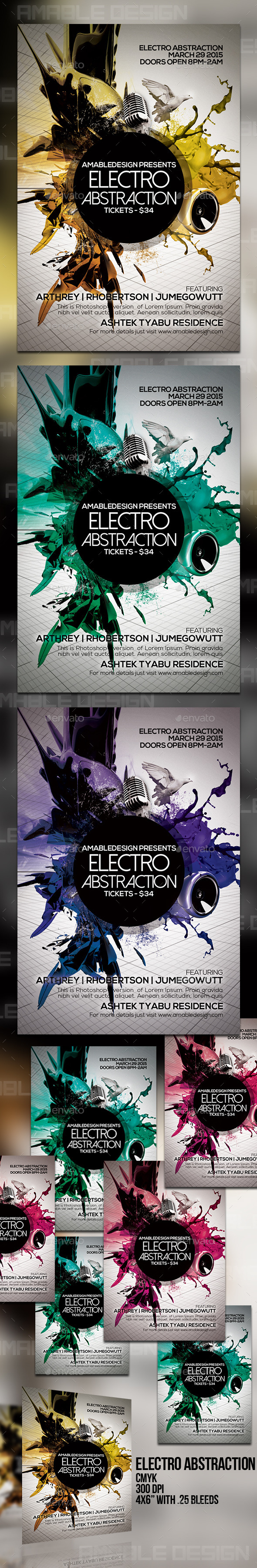 GraphicRiver Electro Abstraction Flyer 10681070 GraphicRiver Electro Abstraction Flyer 10681070