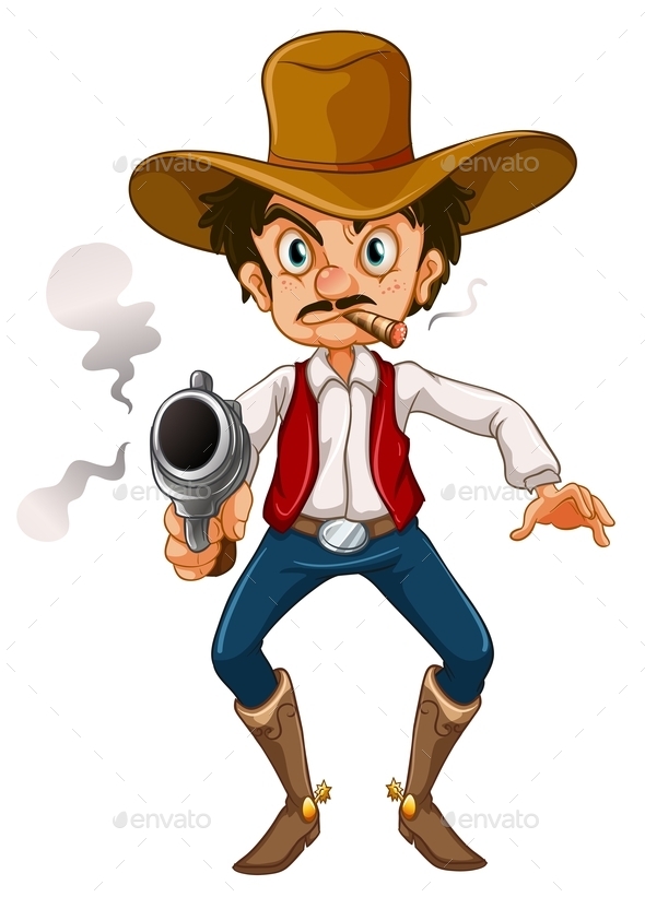 GraphicRiver Man with a Cigar and a Gun 10681174 GraphicRiver Man with a Cigar and a Gun 10681174