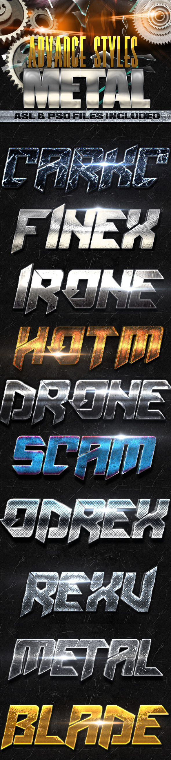 GraphicRiver Metal Advance Styles 10682010 GraphicRiver Metal Advance Styles 10682010