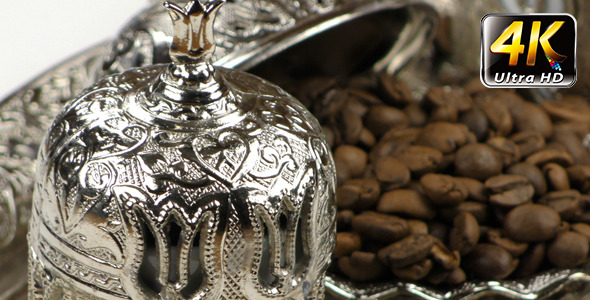 Roasted Coffee and Antique Anatolian Pot 2 Roasted Coffee and Antique Anatolian Pot 2