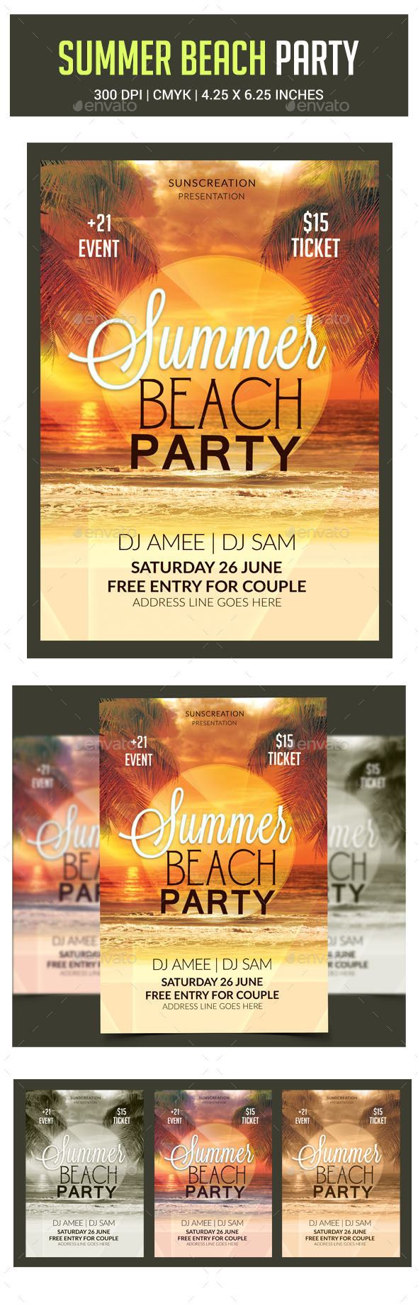 GraphicRiver Summer Beach Party Flyer 10684255 GraphicRiver Summer Beach Party Flyer 10684255