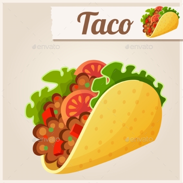GraphicRiver Mexican Taco Detailed Vector Icon 10685092 GraphicRiver Mexican Taco Detailed Vector Icon 10685092