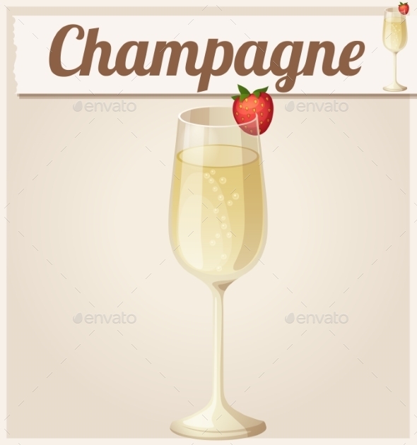 GraphicRiver Champagne with Strawberry 10685123 GraphicRiver Champagne with Strawberry 10685123