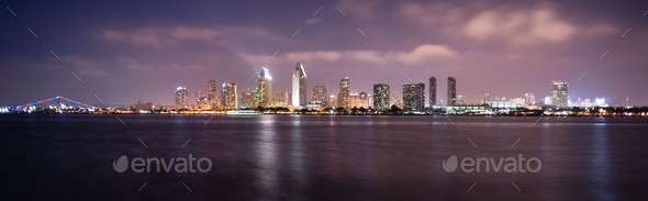 Late Night Coronado San Diego Bay Downtown City Skyline (Misc) Photo Download