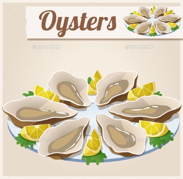 GraphicRiver Oysters Detailed Vector Icon 10685218 GraphicRiver Oysters Detailed Vector Icon 10685218