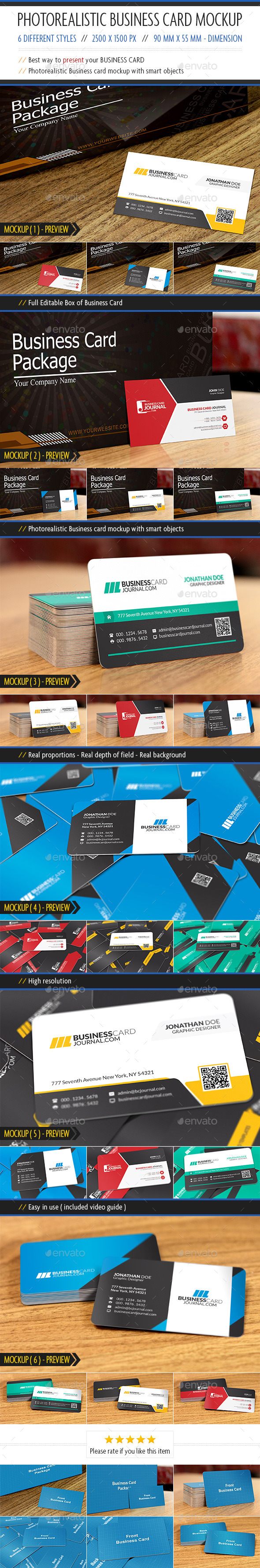 GraphicRiver Photorealistic Business card Mockup 10685263 GraphicRiver Photorealistic Business card Mockup 10685263