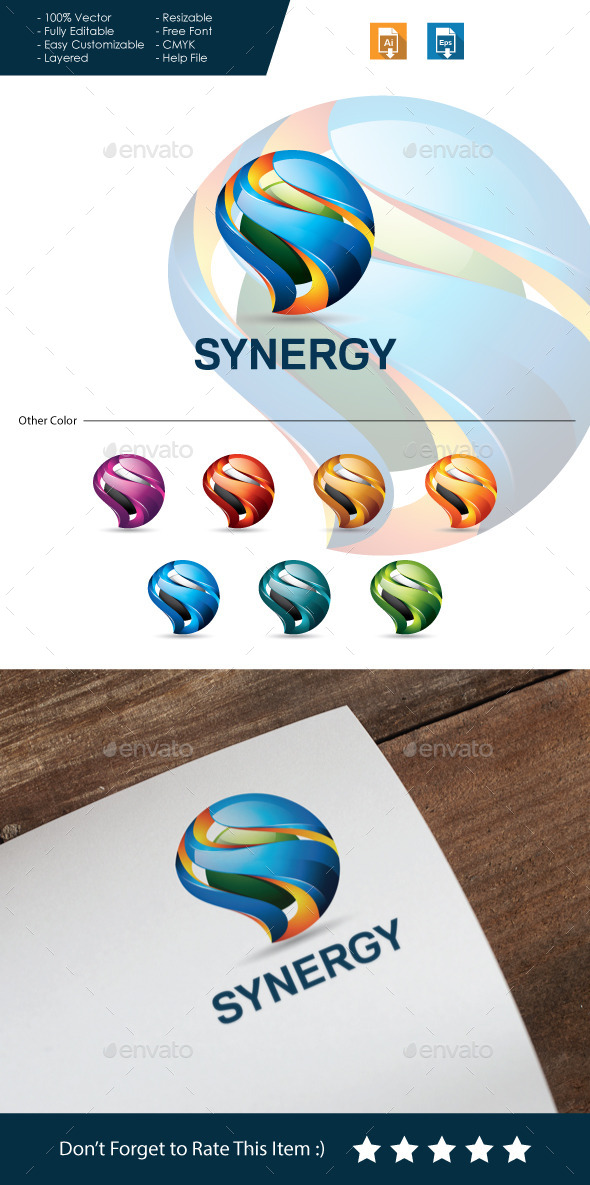 Synergy - 3D Letter S (3d)