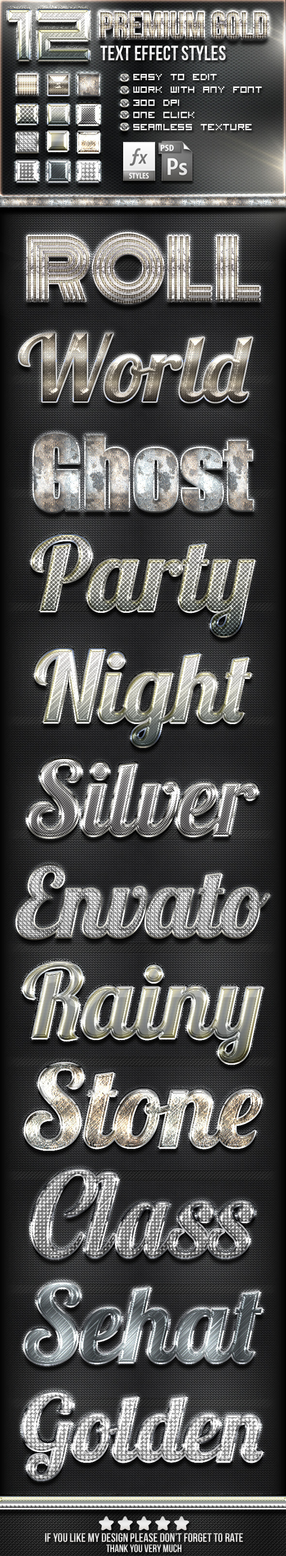 GraphicRiver 12 Silver Photoshop Text Effect Styles 10687099 GraphicRiver 12 Silver Photoshop Text Effect Styles 10687099