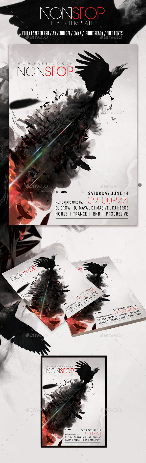 GraphicRiver Non Stop Party Flyer Template 10688212 GraphicRiver Non Stop Party Flyer Template 10688212