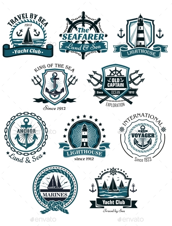 GraphicRiver Marine Emblems and Banners 10690062 GraphicRiver Marine Emblems and Banners 10690062