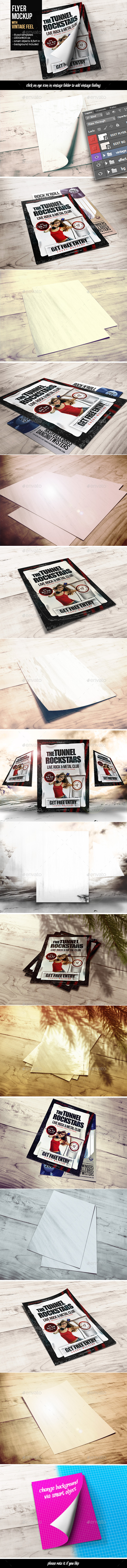 GraphicRiver Flyer Mockup with Vintage Feel 10690242 GraphicRiver Flyer Mockup with Vintage Feel 10690242