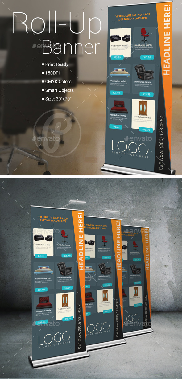 GraphicRiver Furniture Roll-Up Banner 10621568 GraphicRiver Furniture Roll-Up Banner 10621568