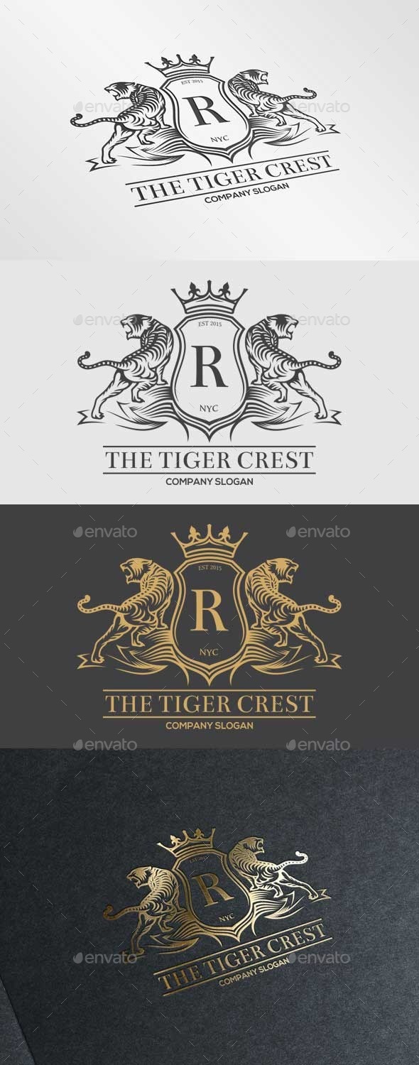 GraphicRiver The Tiger Crest Logo 10691077 GraphicRiver The Tiger Crest Logo 10691077