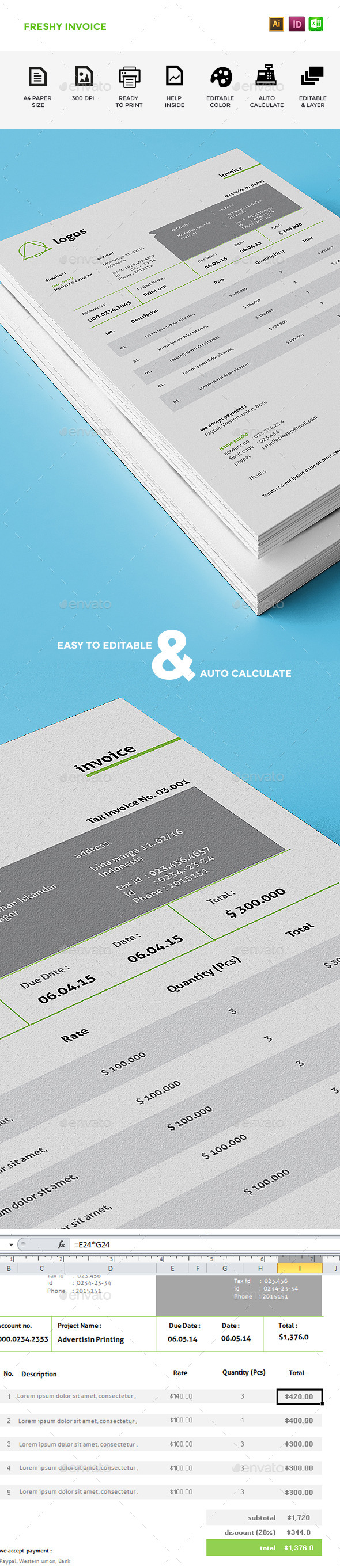 GraphicRiver Freshy Invoice 10691665 GraphicRiver Freshy Invoice 10691665