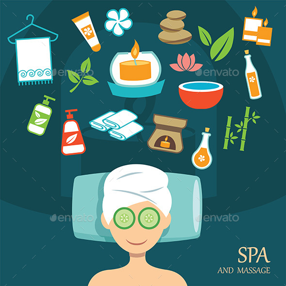 GraphicRiver Spa Flat Design 10691825 GraphicRiver Spa Flat Design 10691825