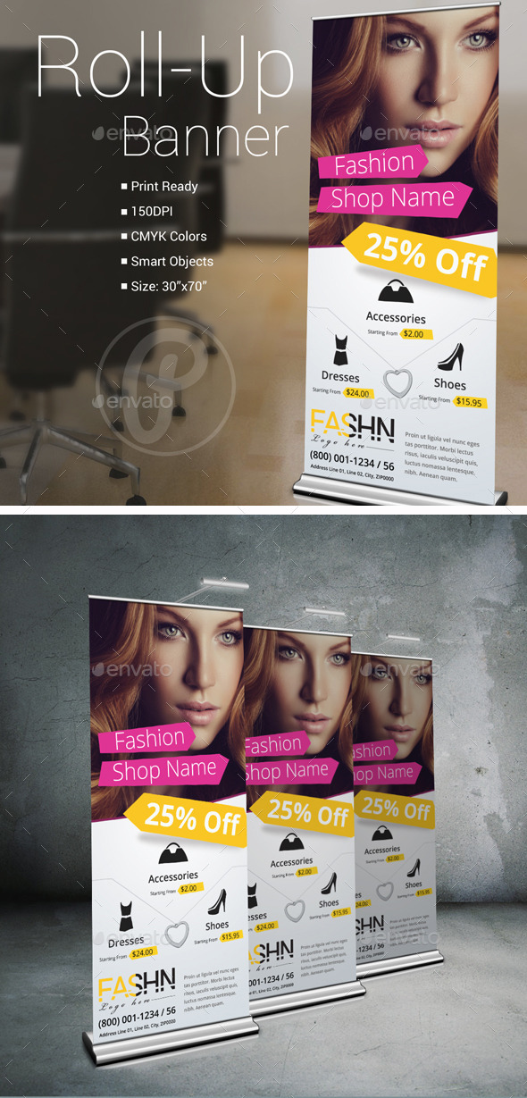 GraphicRiver Fashion Shop Roll-Up Banner 10620838 GraphicRiver Fashion Shop Roll-Up Banner 10620838