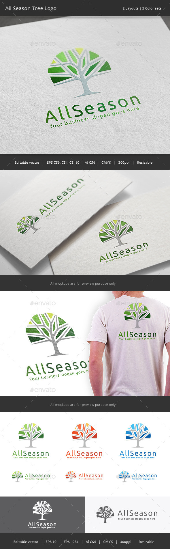 GraphicRiver All Season Tree Logo 10692087 GraphicRiver All Season Tree Logo 10692087