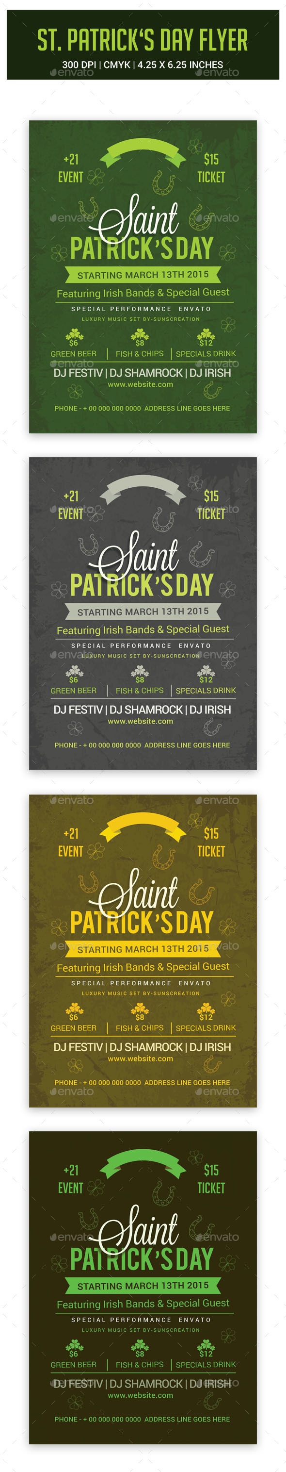 GraphicRiver St.Patrick s Day Flyer 10692088 GraphicRiver St.Patrick s Day Flyer 10692088