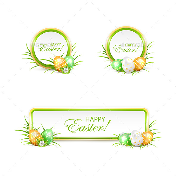 GraphicRiver Set of Easter Banners and Eggs 10693053 GraphicRiver Set of Easter Banners and Eggs 10693053