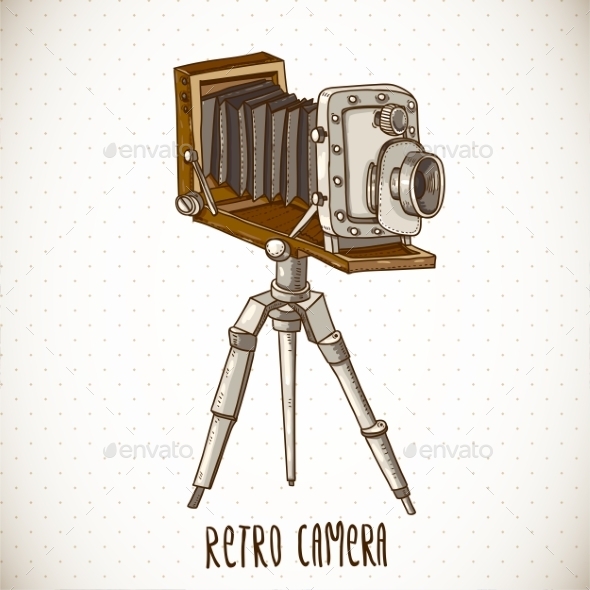 GraphicRiver Vintage Card with Retro Camera 10694371 GraphicRiver Vintage Card with Retro Camera 10694371
