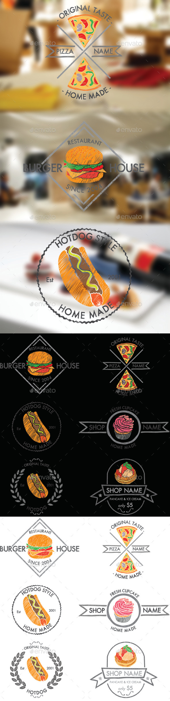 GraphicRiver Food Badges 10695396 GraphicRiver Food Badges 10695396